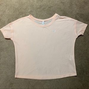 Under Armour peach crop top